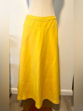 Ashley Stewart Linen Blend A-Line Skirt Gold/Yellow Woman's Size 14W